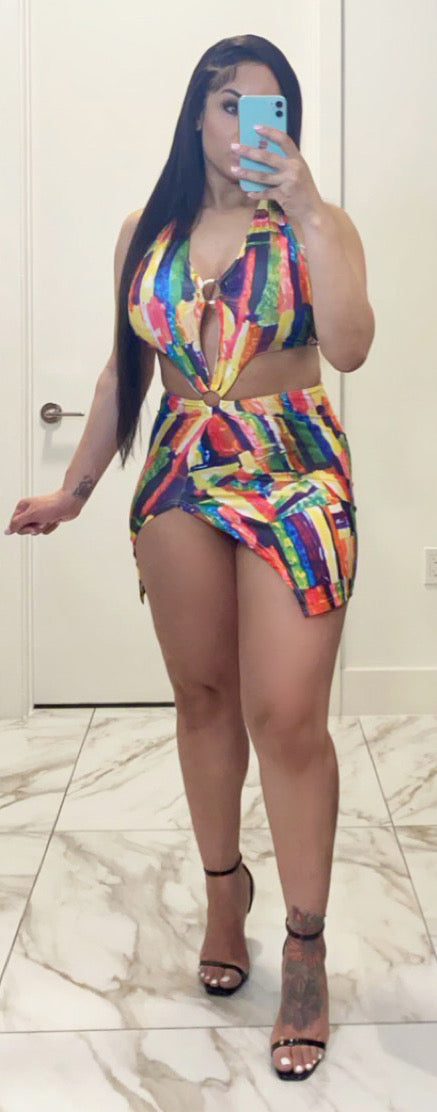 Body Art Cut Out Dress