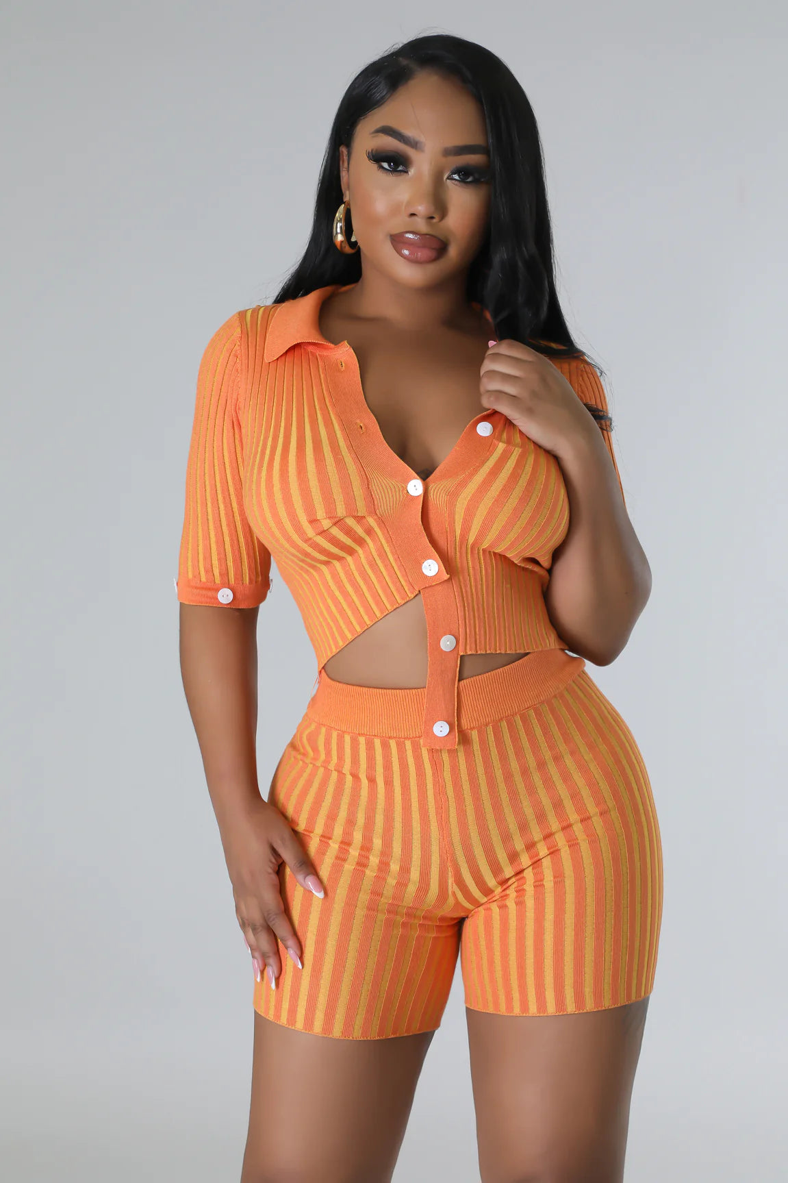 CRUSH RIBBED SHORT SET